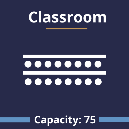 Classroom style room layout